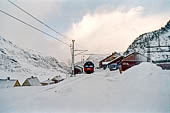 Norvegia altopiano dell'Hardanger, una stazioncina della spettacolare Flamsbana.